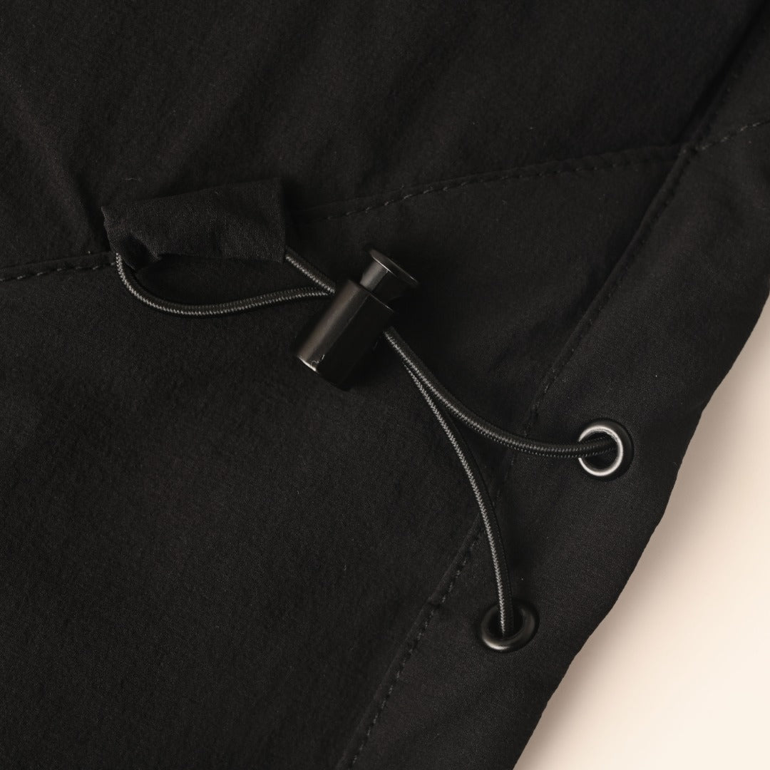 Re-Nylon Hooded Black
