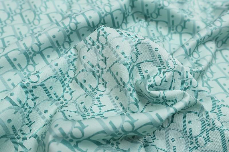 Oblique Monogram Silk Hawaiian Shirt Green