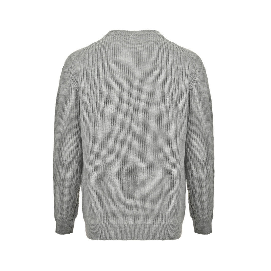 Oversized Ribbed Wool Light Grey