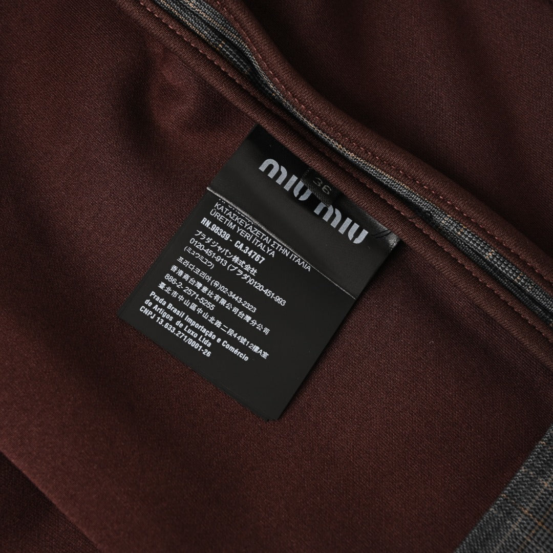 Plaid Virgin Wool Dark Grey