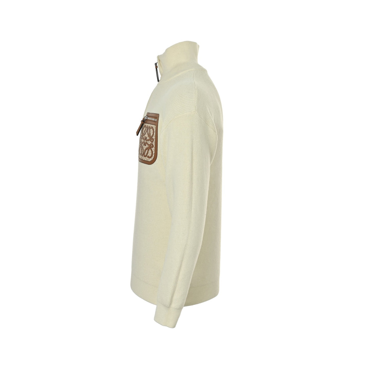 Anagram Pocket Quarter-Zip Cream / Beige