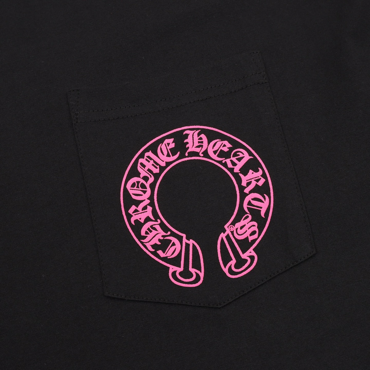 Horseshoe Print Long Sleeve T-Shirt Black & Pink
