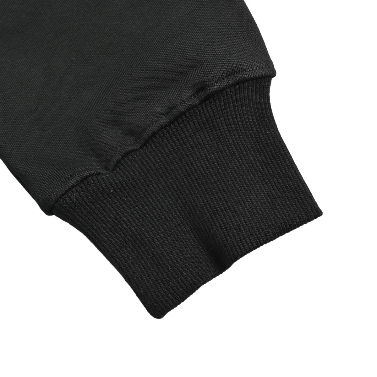 Anagram Leather-Patch Hoodie Black