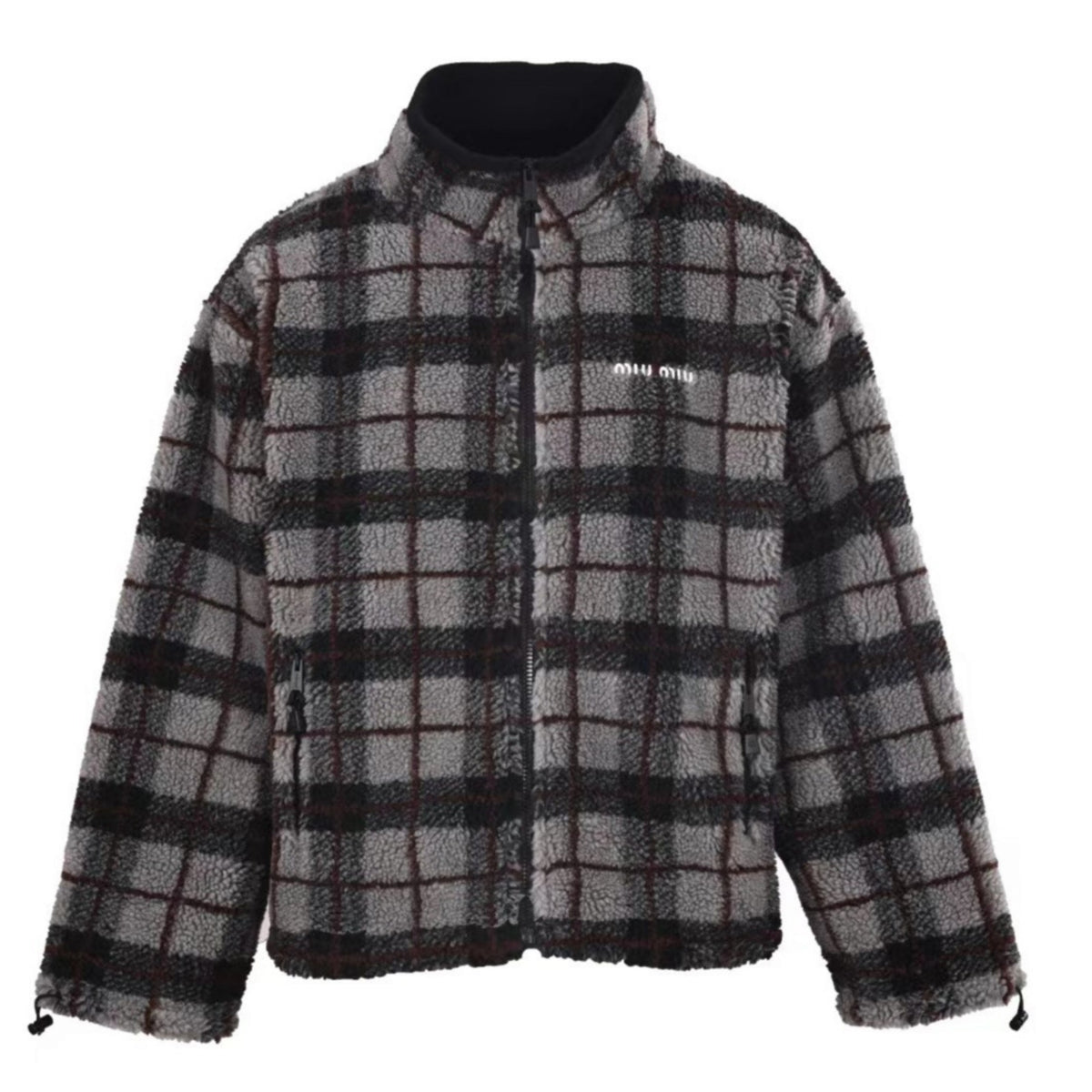 Checked Teddy Grey & Black