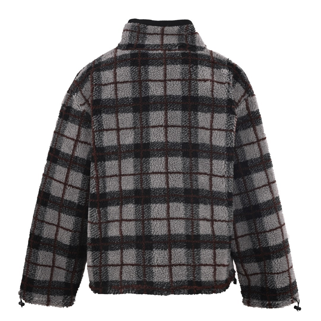 Checked Teddy Grey & Black