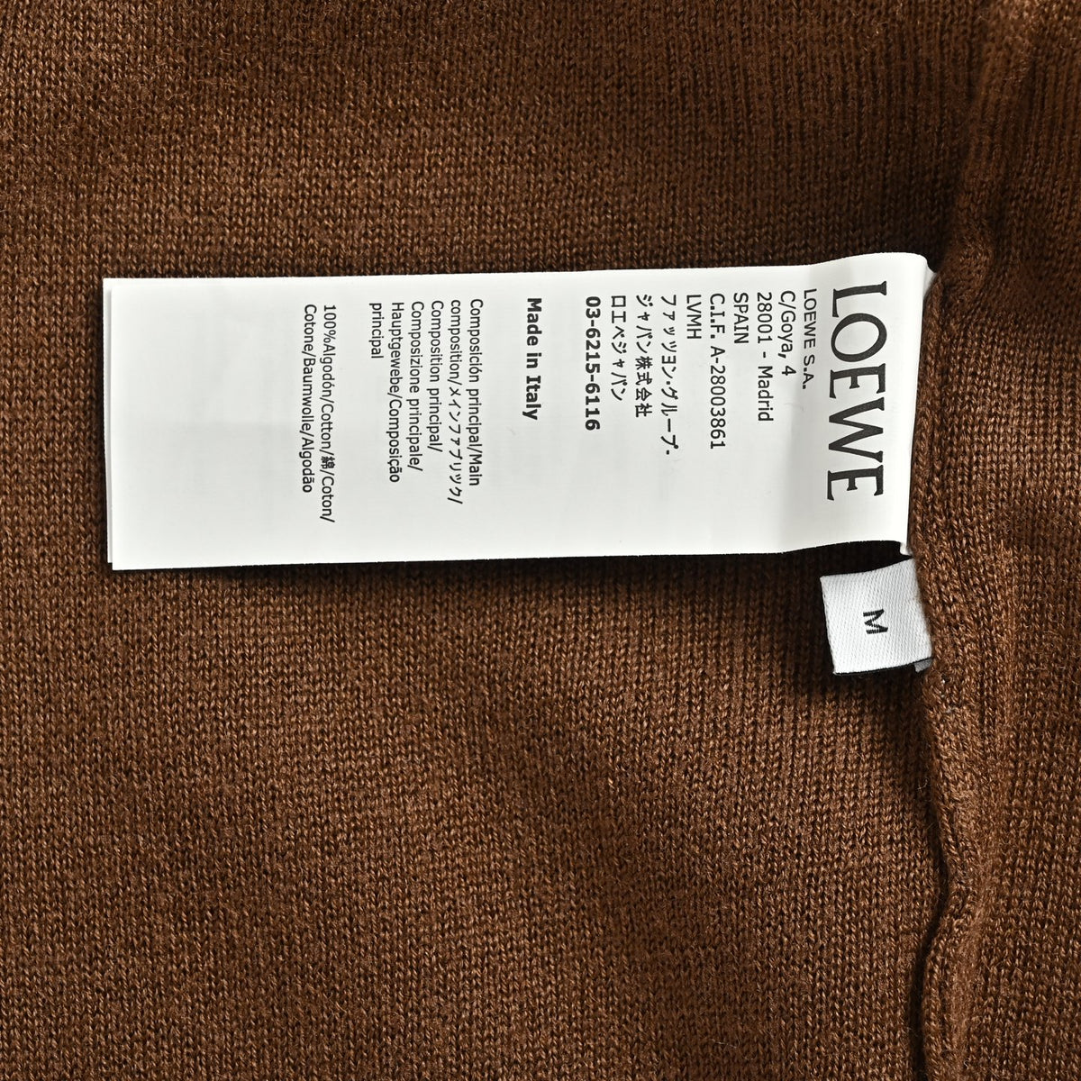 Anagram Leather-Pocket Zip-Up Brown