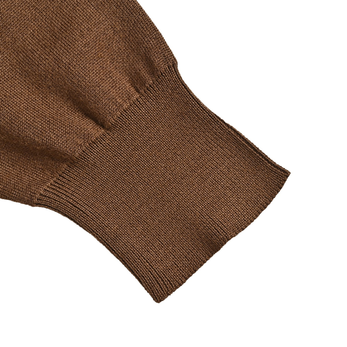 Anagram Leather-Pocket Zip-Up Brown