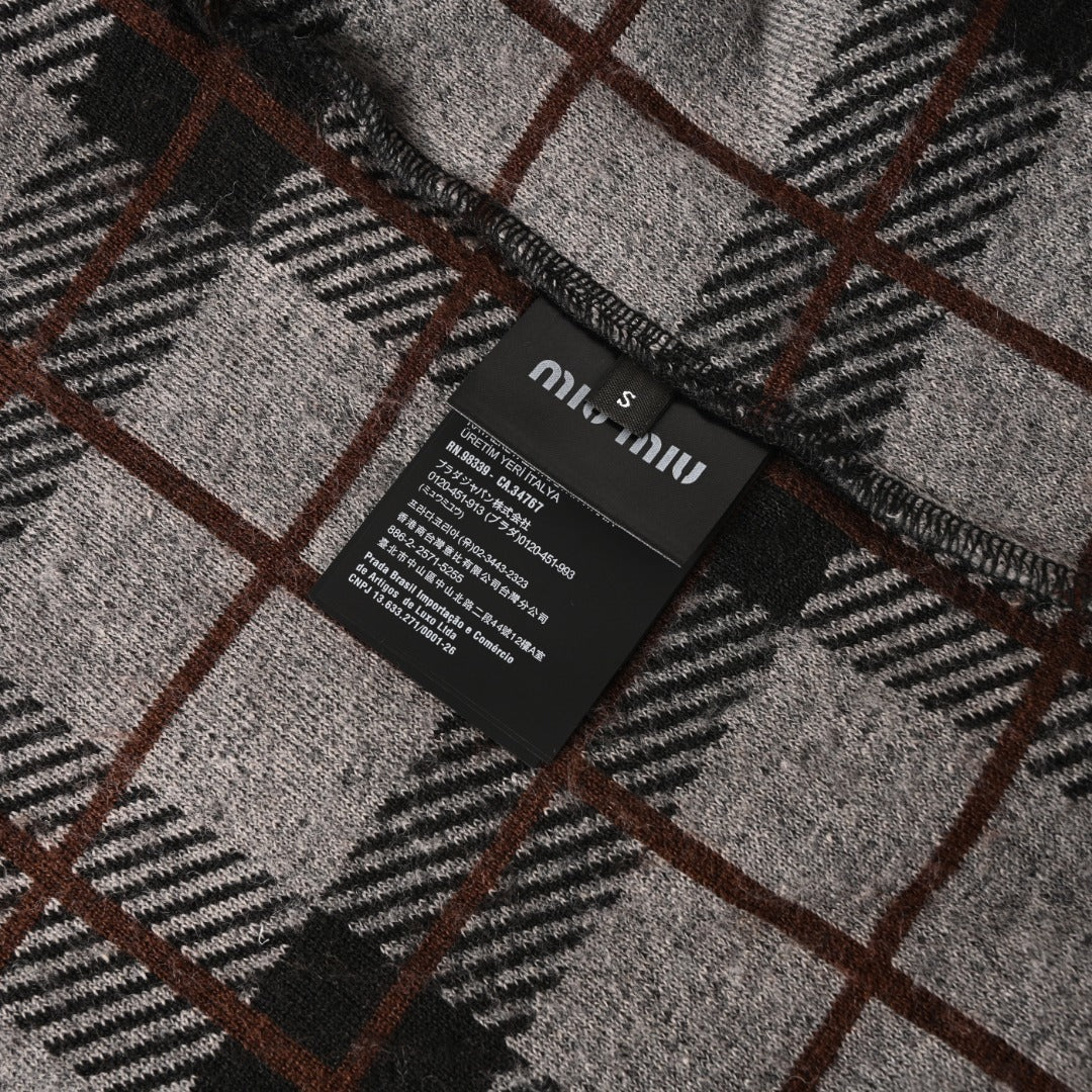 Checked Teddy Grey & Black