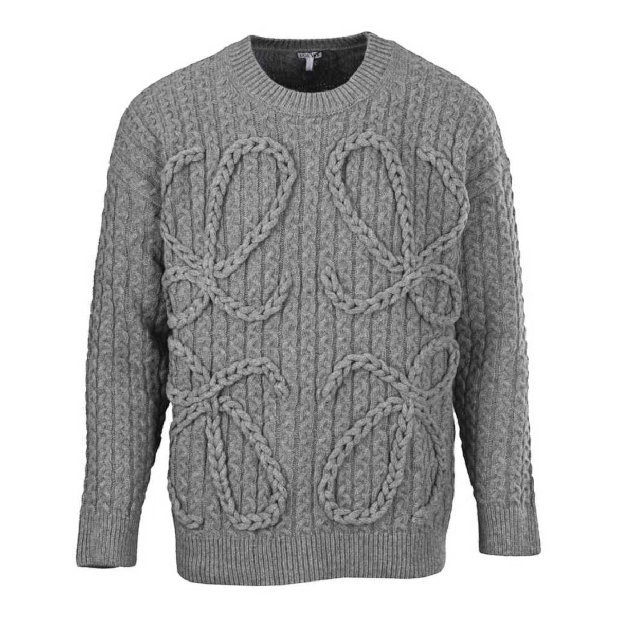 Anagram Cable-Knit Dark Grey Melange