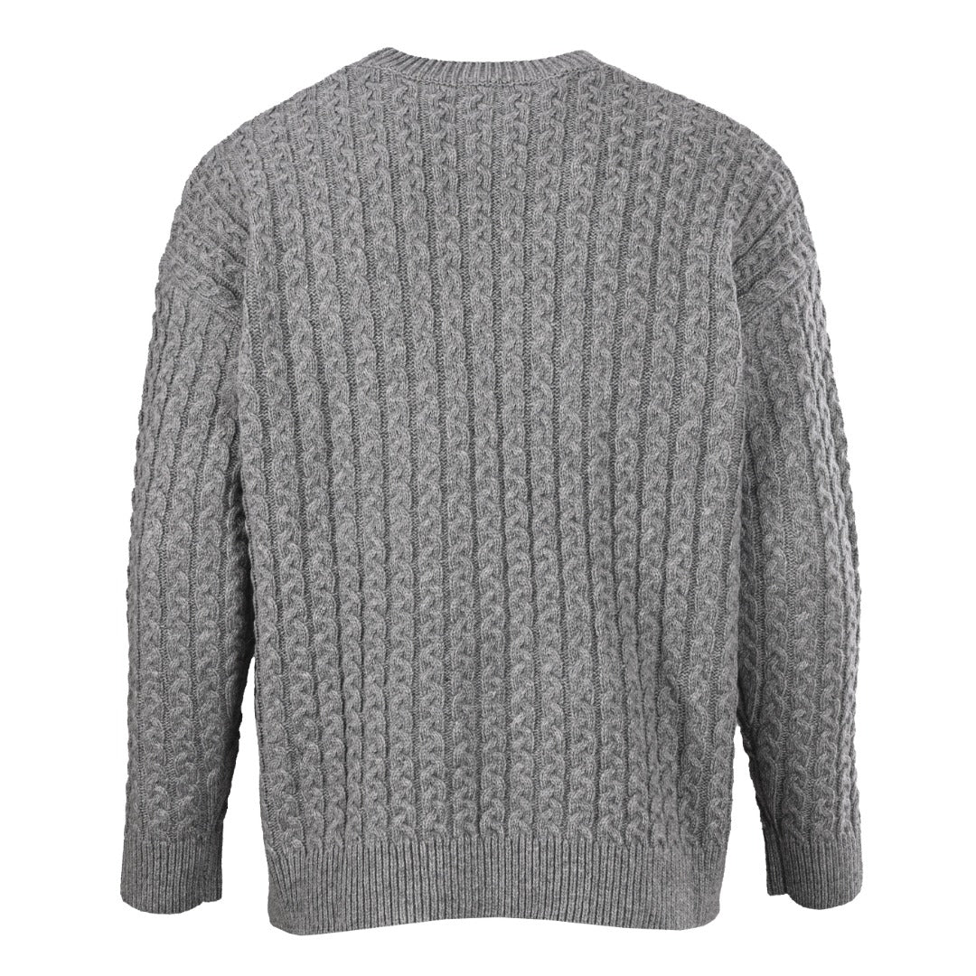 Anagram Cable-Knit Dark Grey Melange