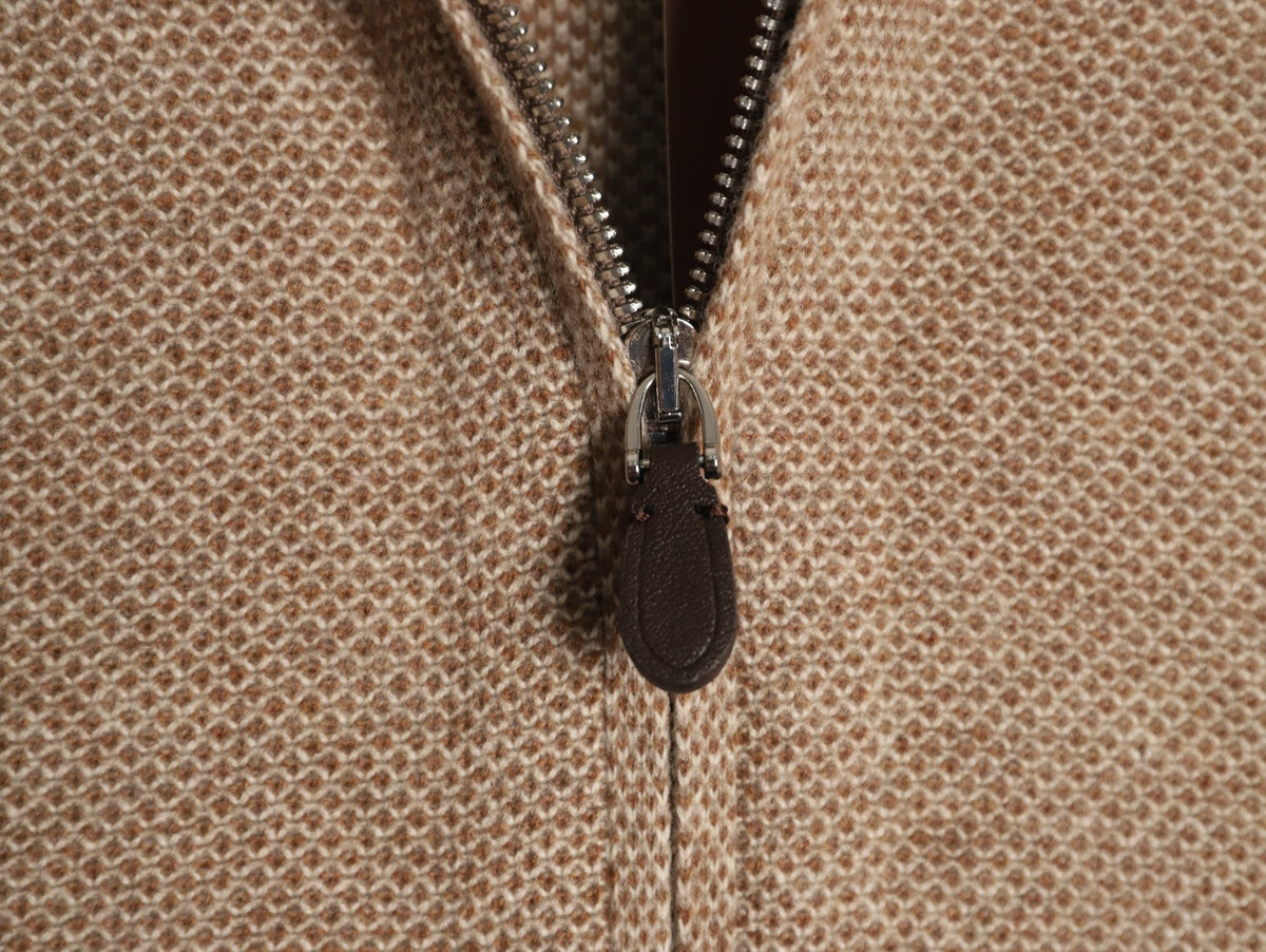 Varallo Full-Zip Hoodie Oatmeal Beige