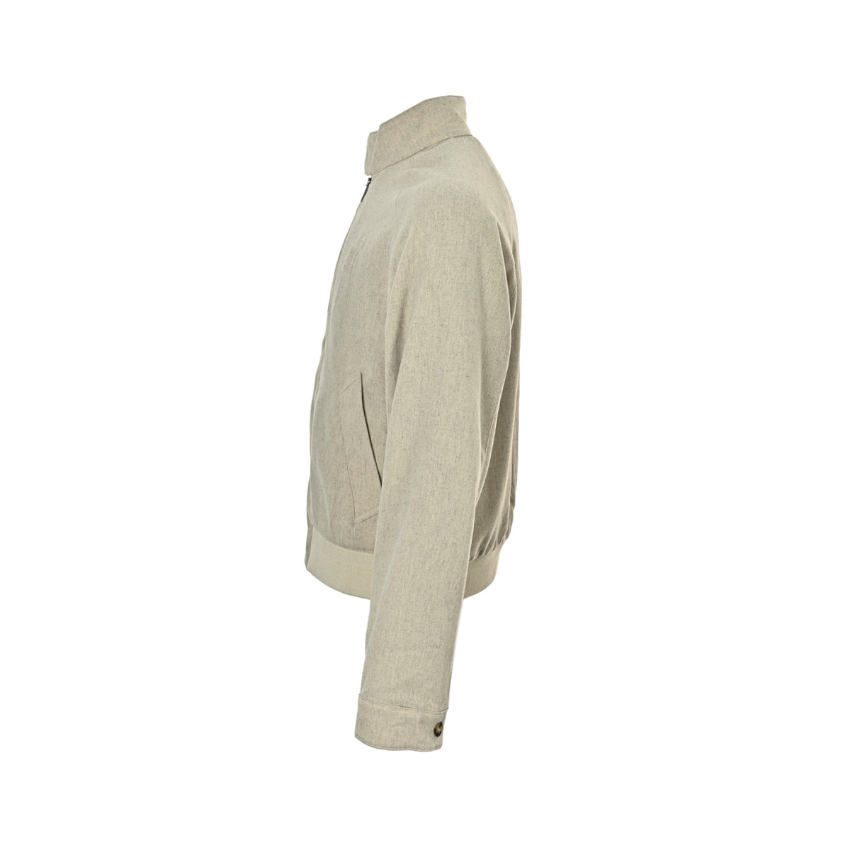 Wool-Blend Bomber Light Beige