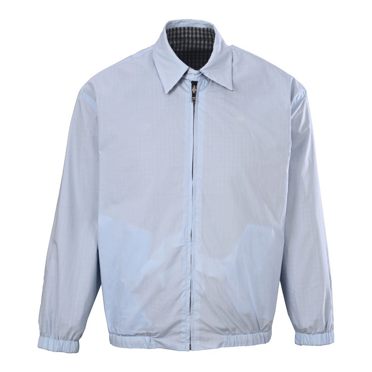 Reversible Checked Poplin Iron Grey