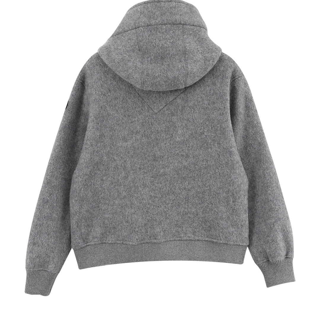 Wool-Blend Fleece Bomber Grey