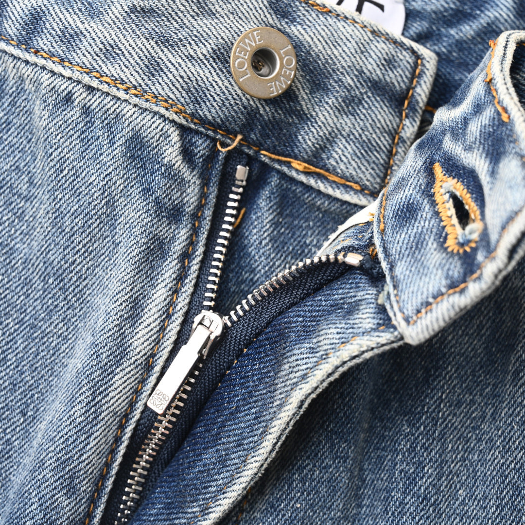 Curved-Seam Barrel-Leg Medium Blue