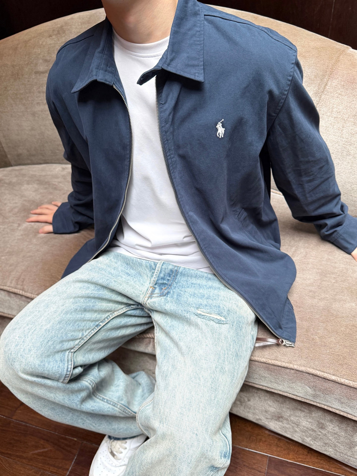 Bi-Swing Windbreaker Jacket Navy Blue