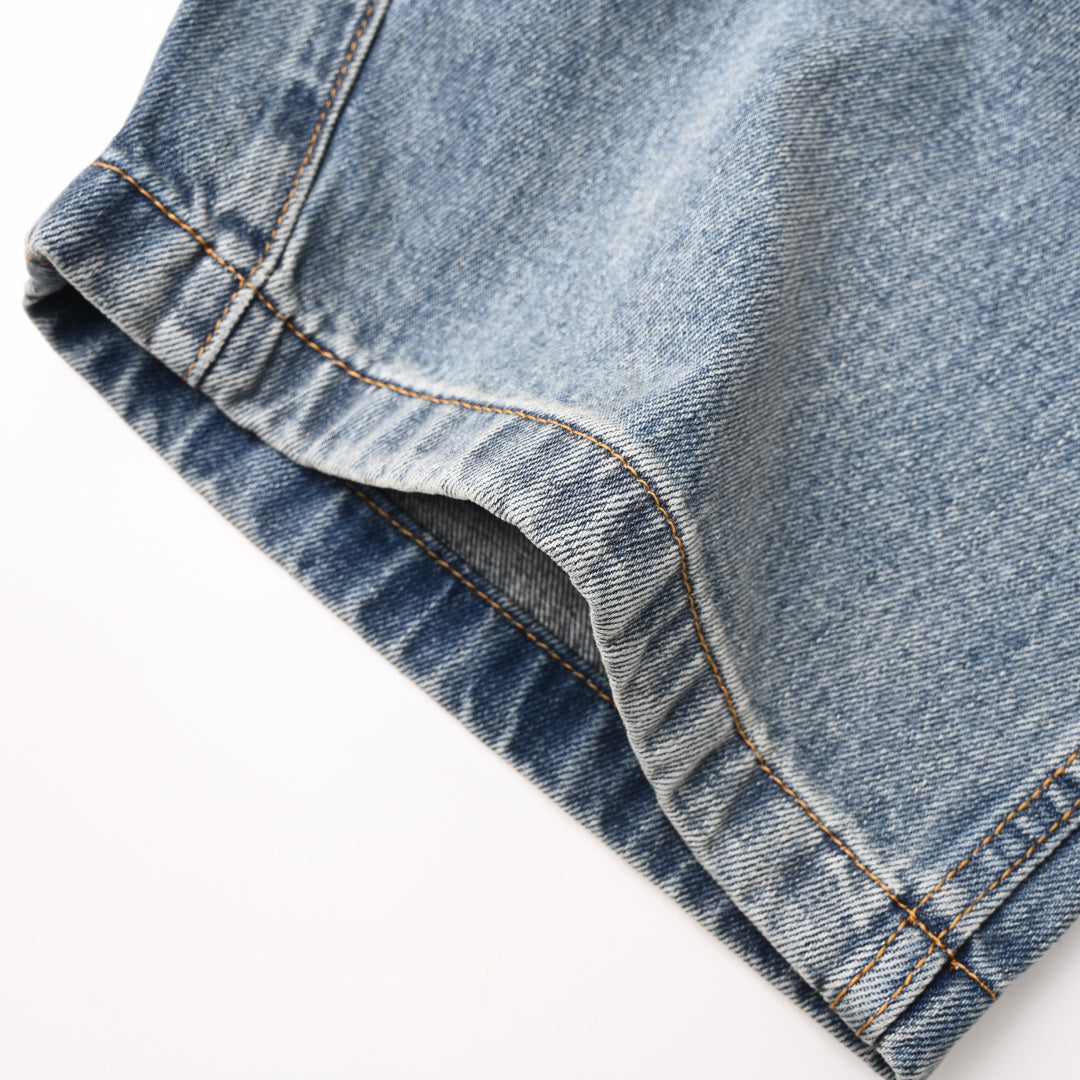 Curved-Seam Barrel-Leg Medium Blue