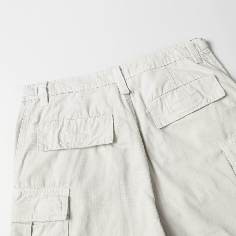 Convertible Distressed Cargo Trousers Light Beige