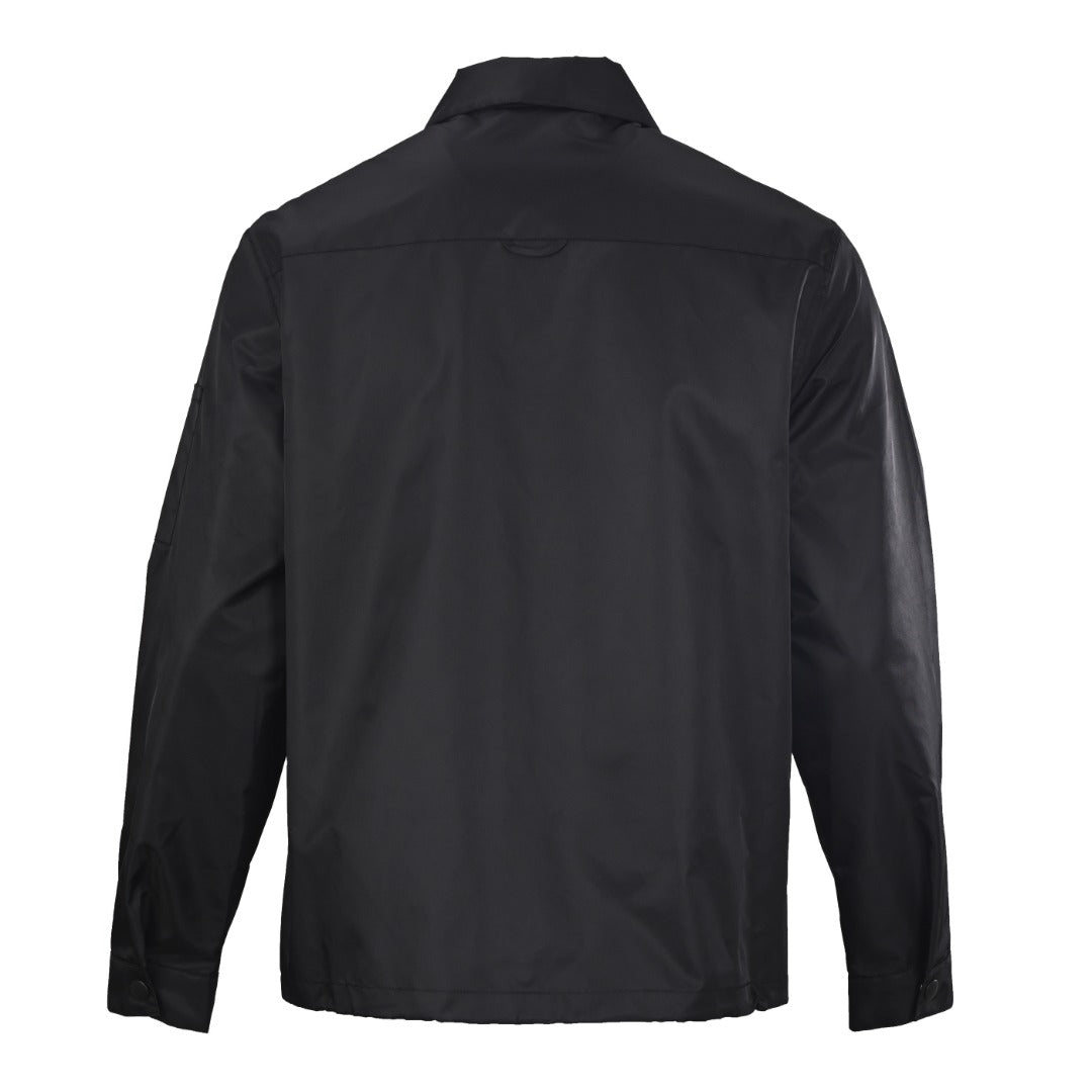 Re-Nylon Logo Plaque Blouson Black