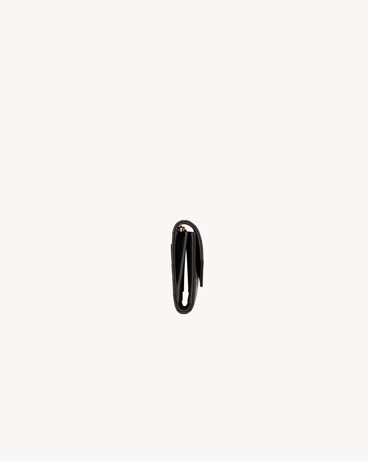 Saint Laurent Cassandre Matelassé Compact Tri-Fold Wallet in Quilted Lambskin