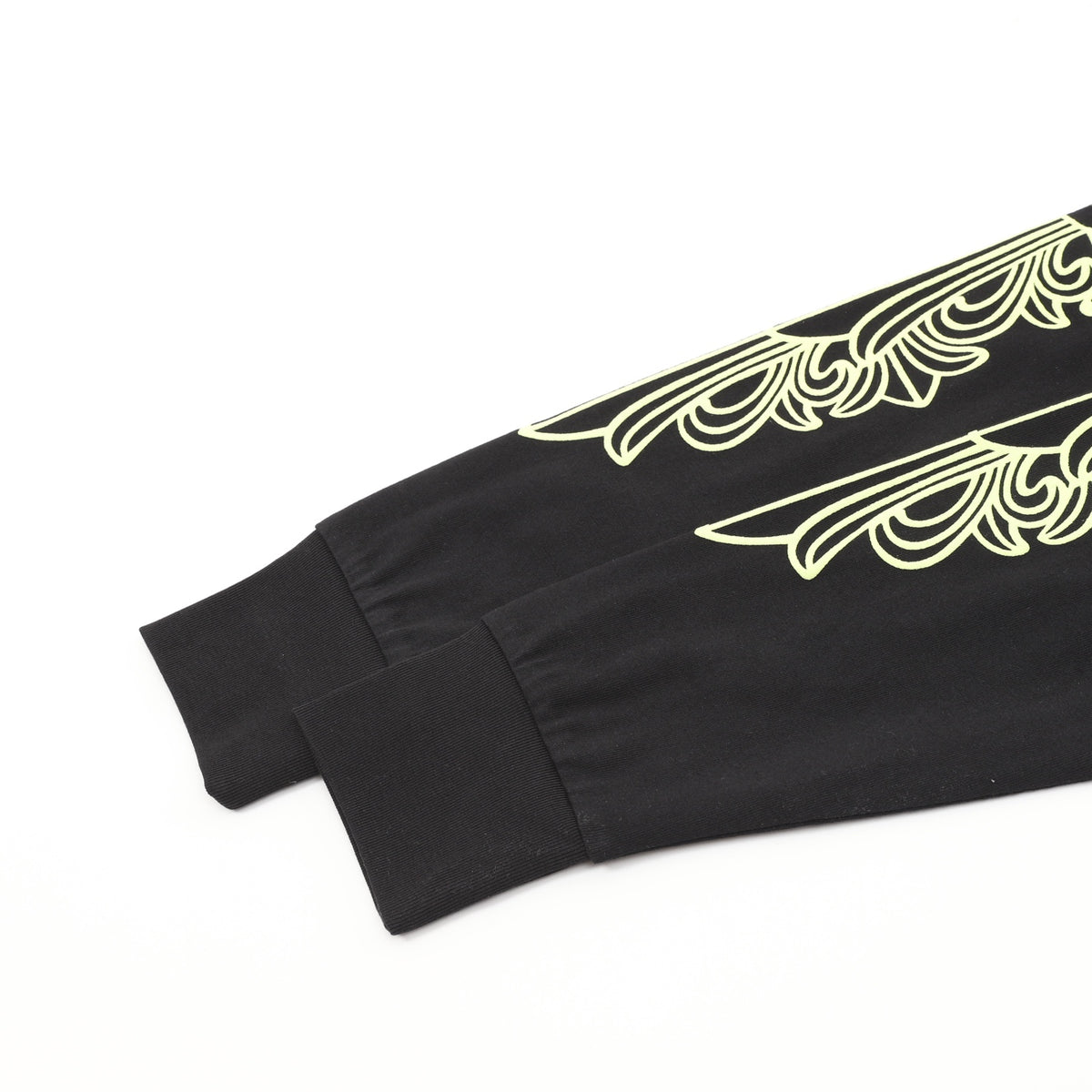 Neon Horseshoe Long Sleeve Pocket T-Shirt Black
