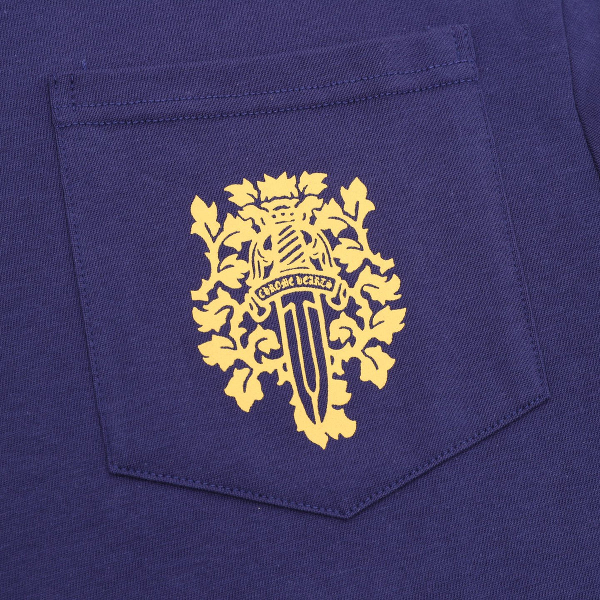 V89 Dagger Long Sleeve T-Shirt Navy & Yellow