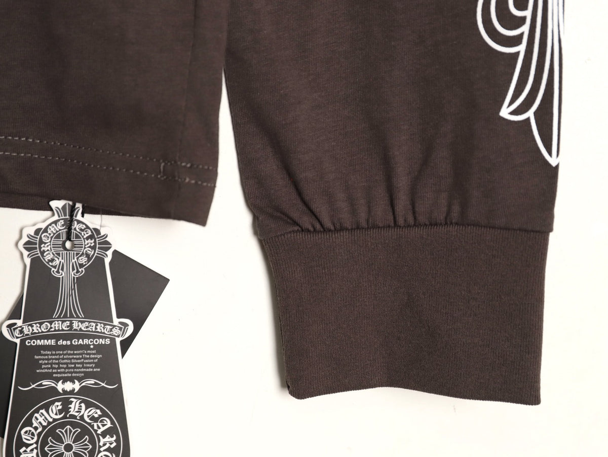 Horseshoe Floral Long Sleeve T-Shirt Charcoal