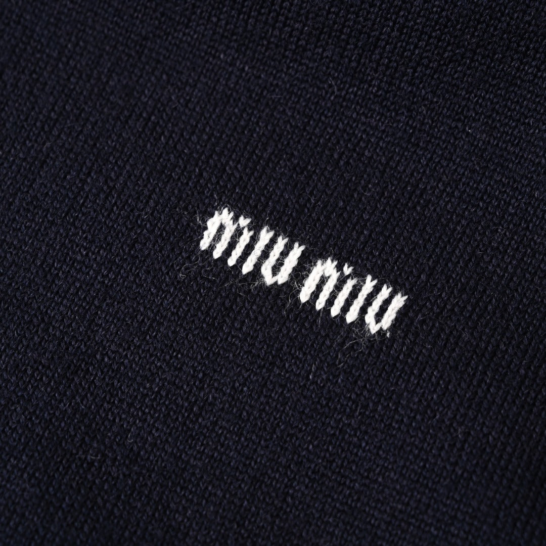 Cashmere Half-Zip Navy Blue