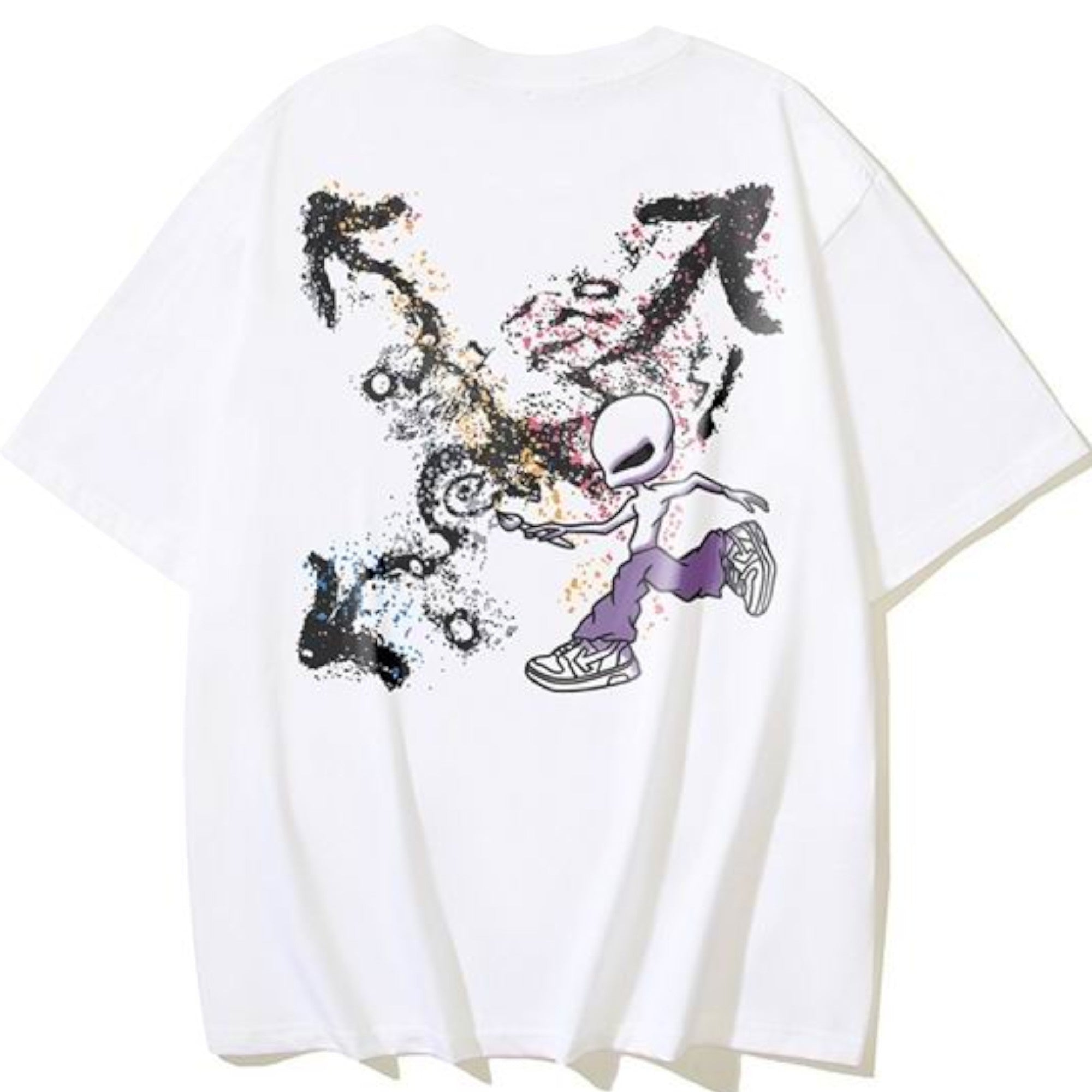 Welcome To The Universe Skate T-Shirt Washed White