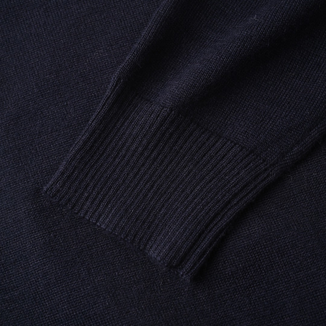 Cashmere Half-Zip Navy Blue