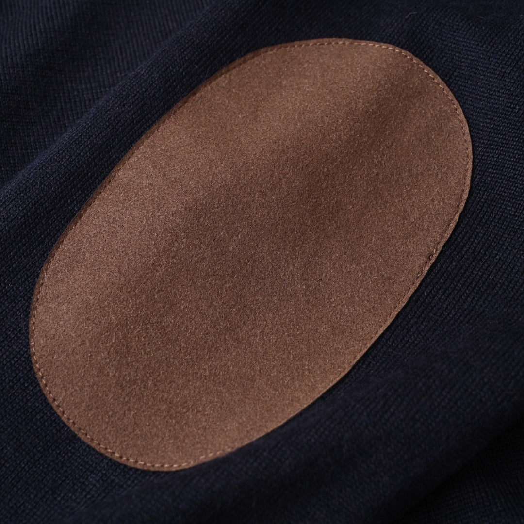 Cashmere Half-Zip Navy Blue