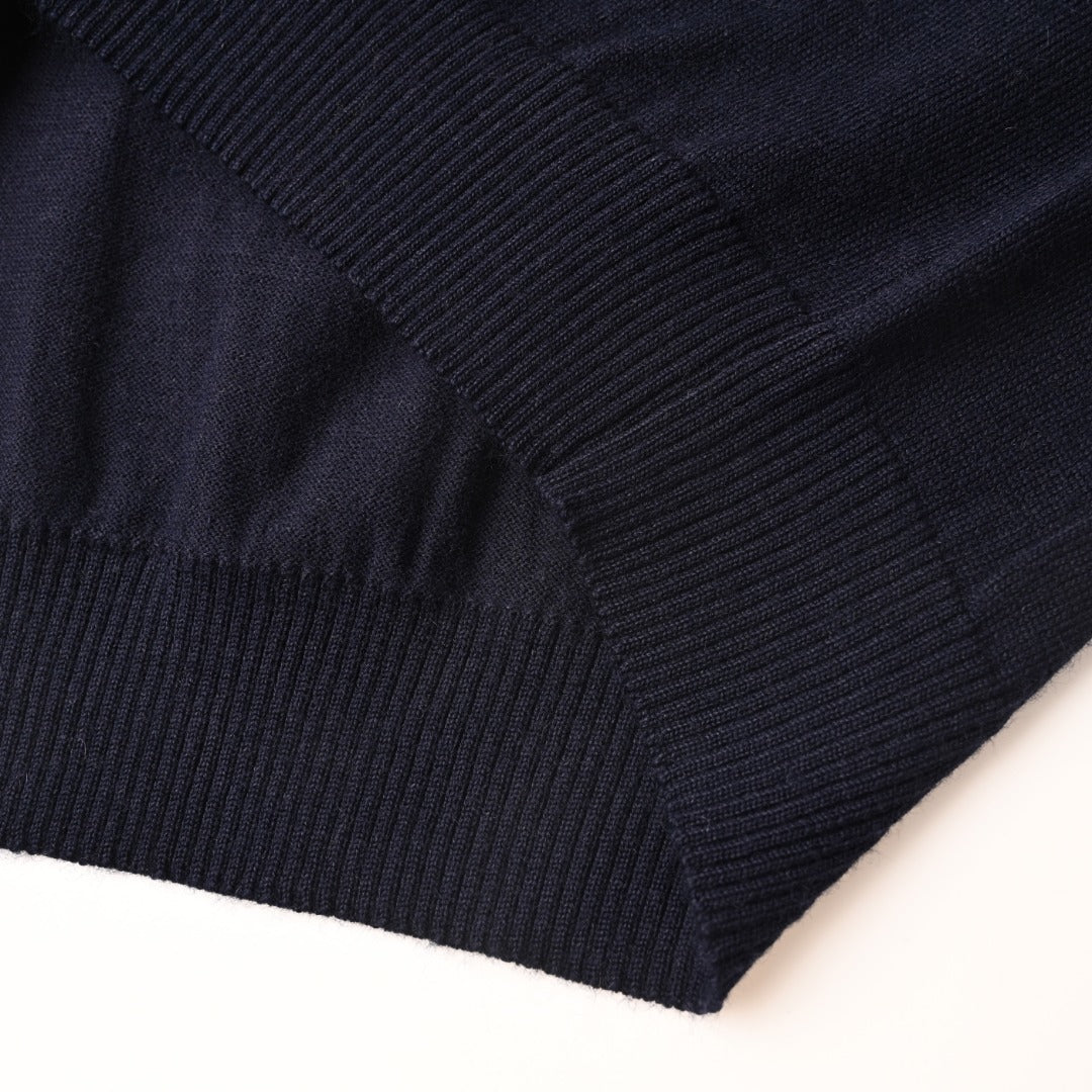 Cashmere Half-Zip Navy Blue