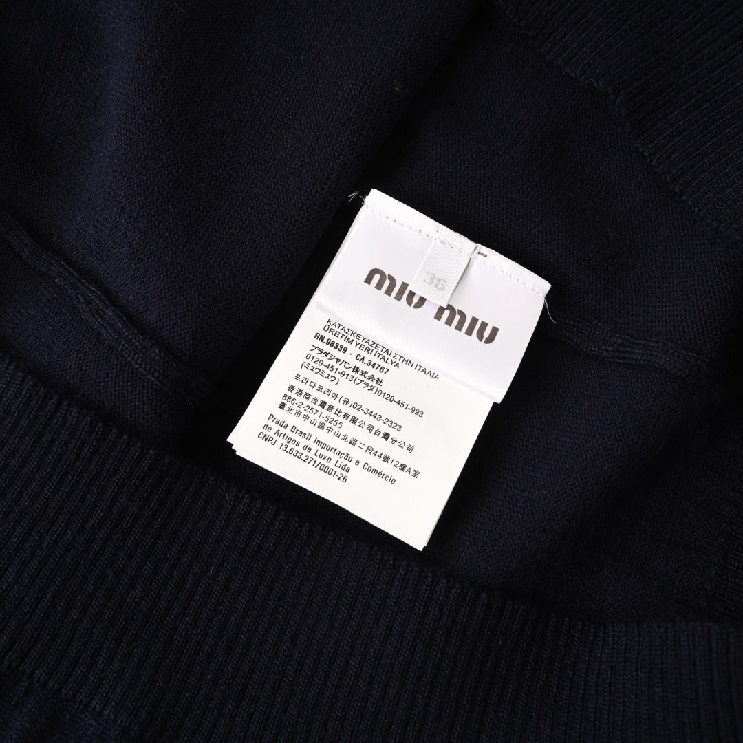 Cashmere Half-Zip Navy Blue