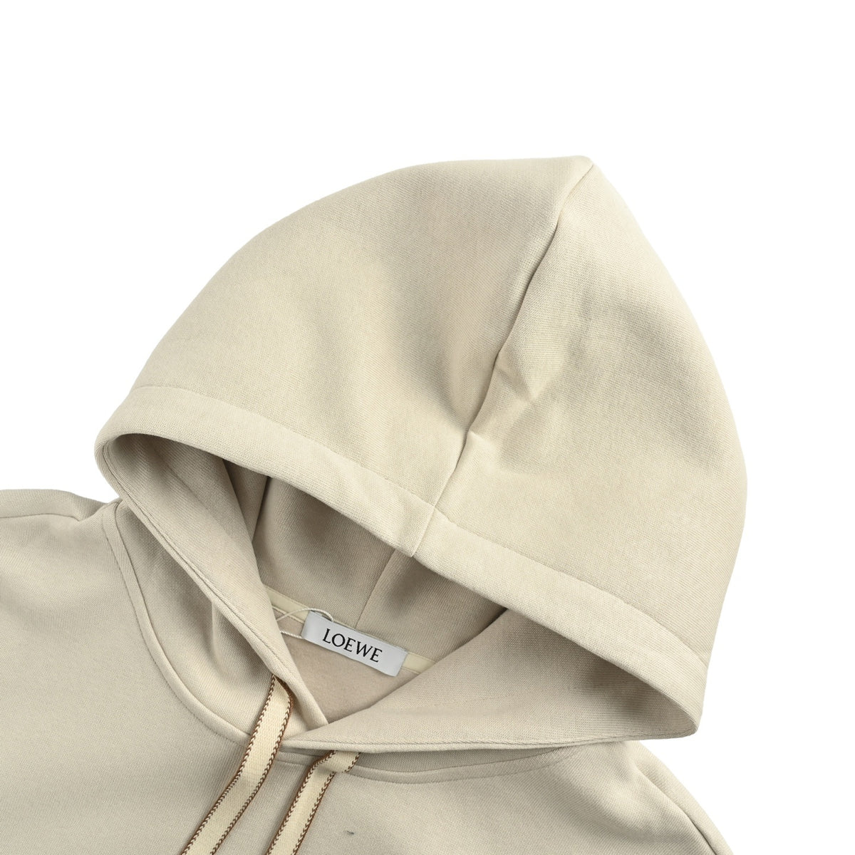 Anagram Patch Hoodie Beige