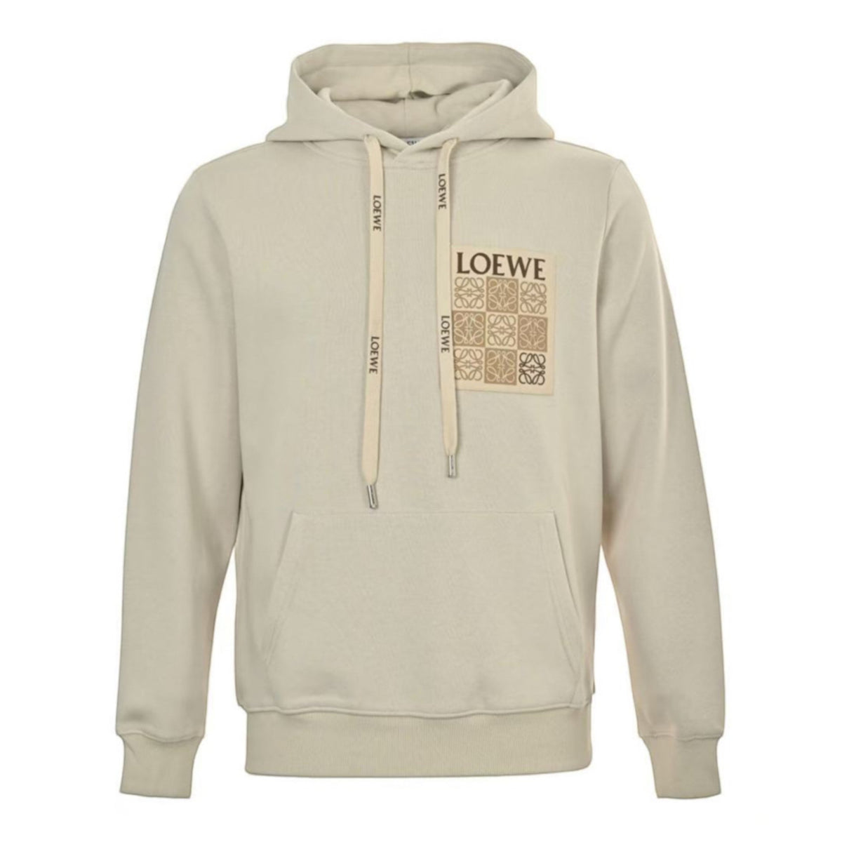 Anagram Puzzle Patch Hoodie Cream