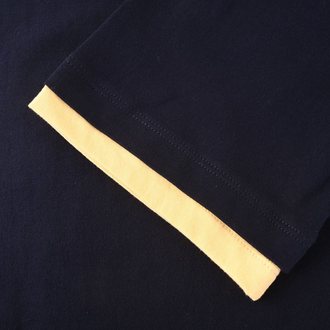 Layered Jersey Henley Blue