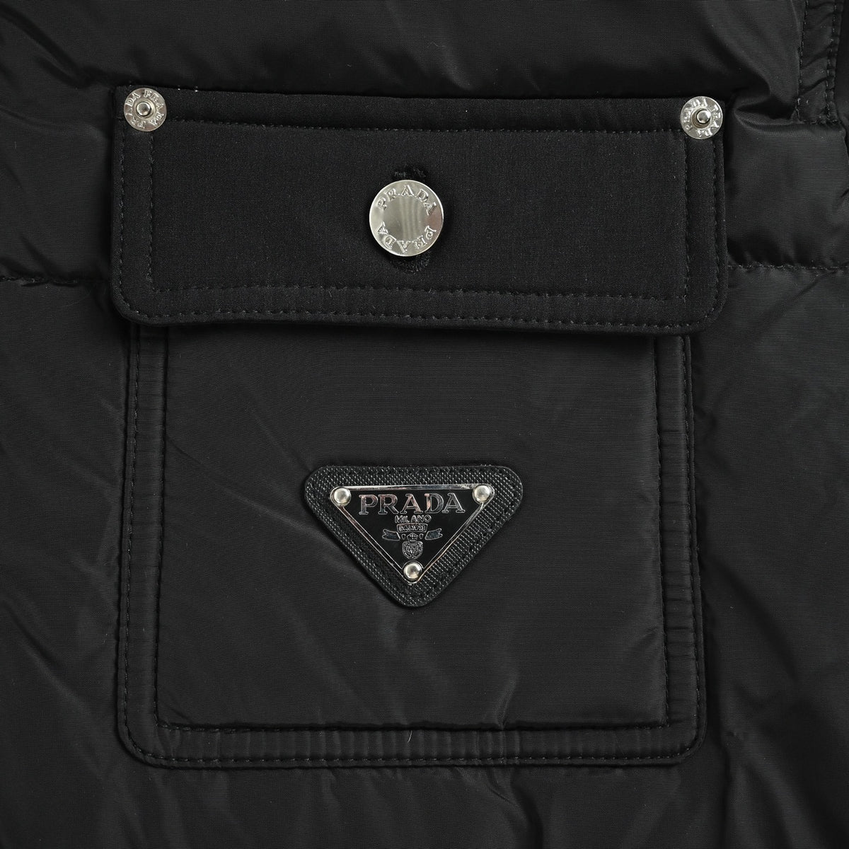 Cropped Re-Nylon Down Black