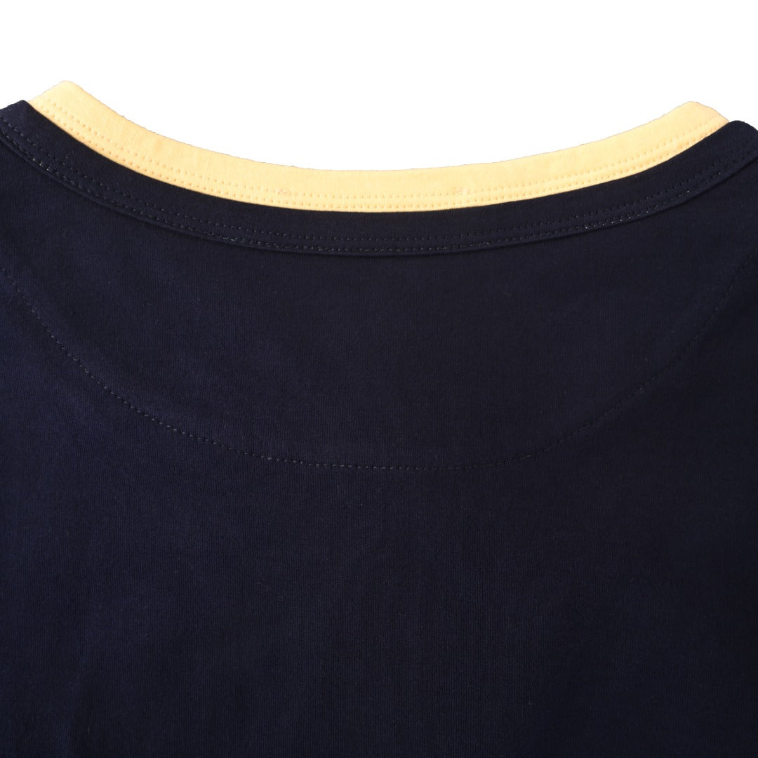 Layered Jersey Henley Blue