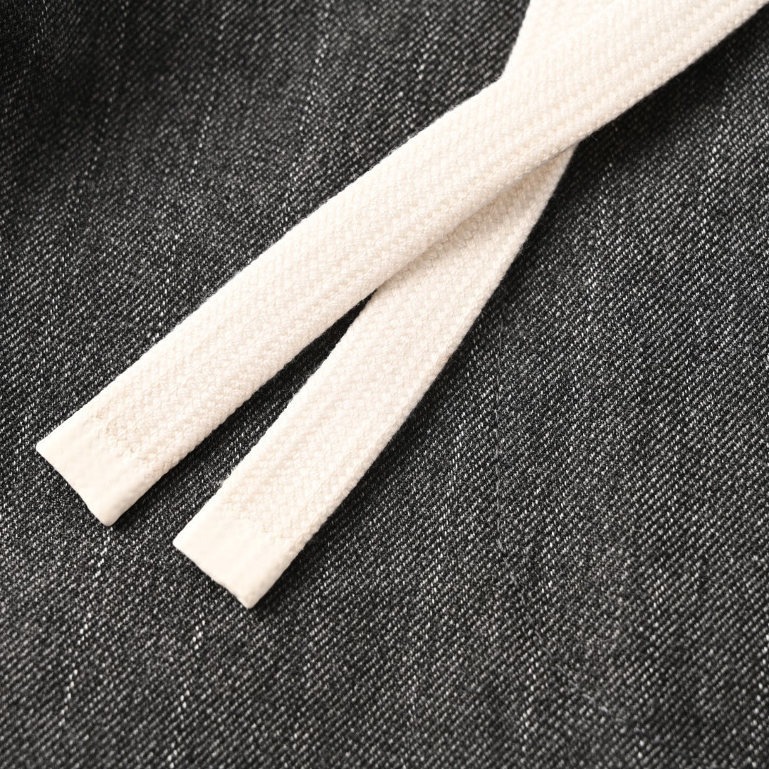 Pinstripe Wide-Leg Dark Grey