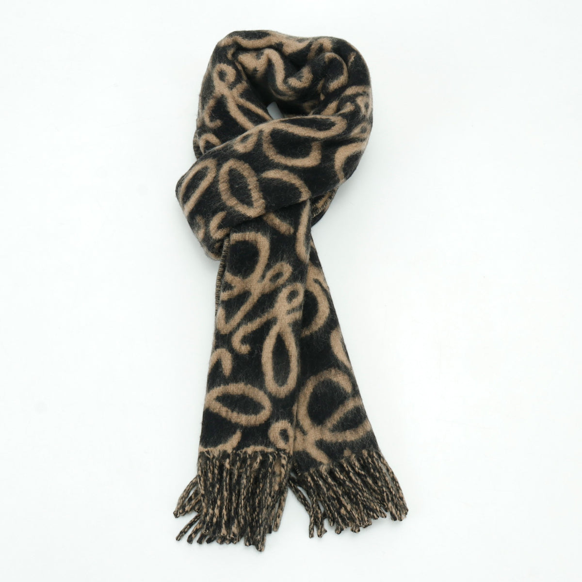 Anagram Fringe Black Beige