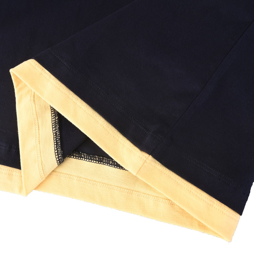 Layered Jersey Henley Blue