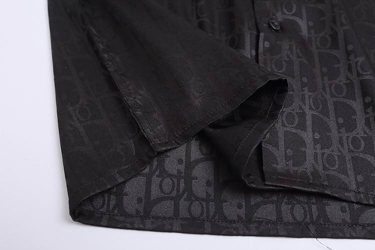 Oblique Monogram Silk Hawaiian Shirt Black