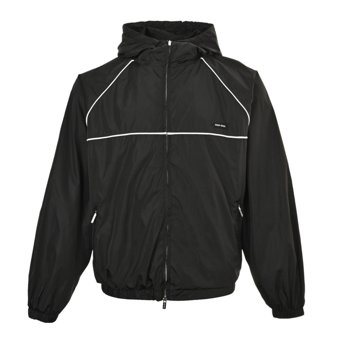 Technical Silk Zipper Black