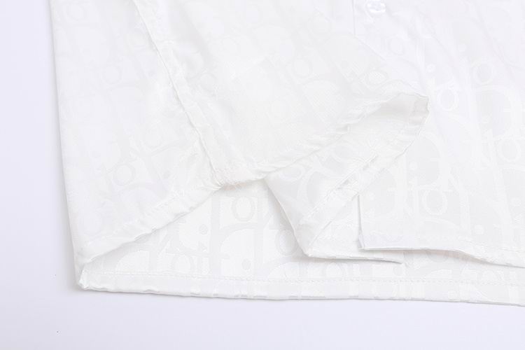 Oblique Monogram Silk Hawaiian Shirt White
