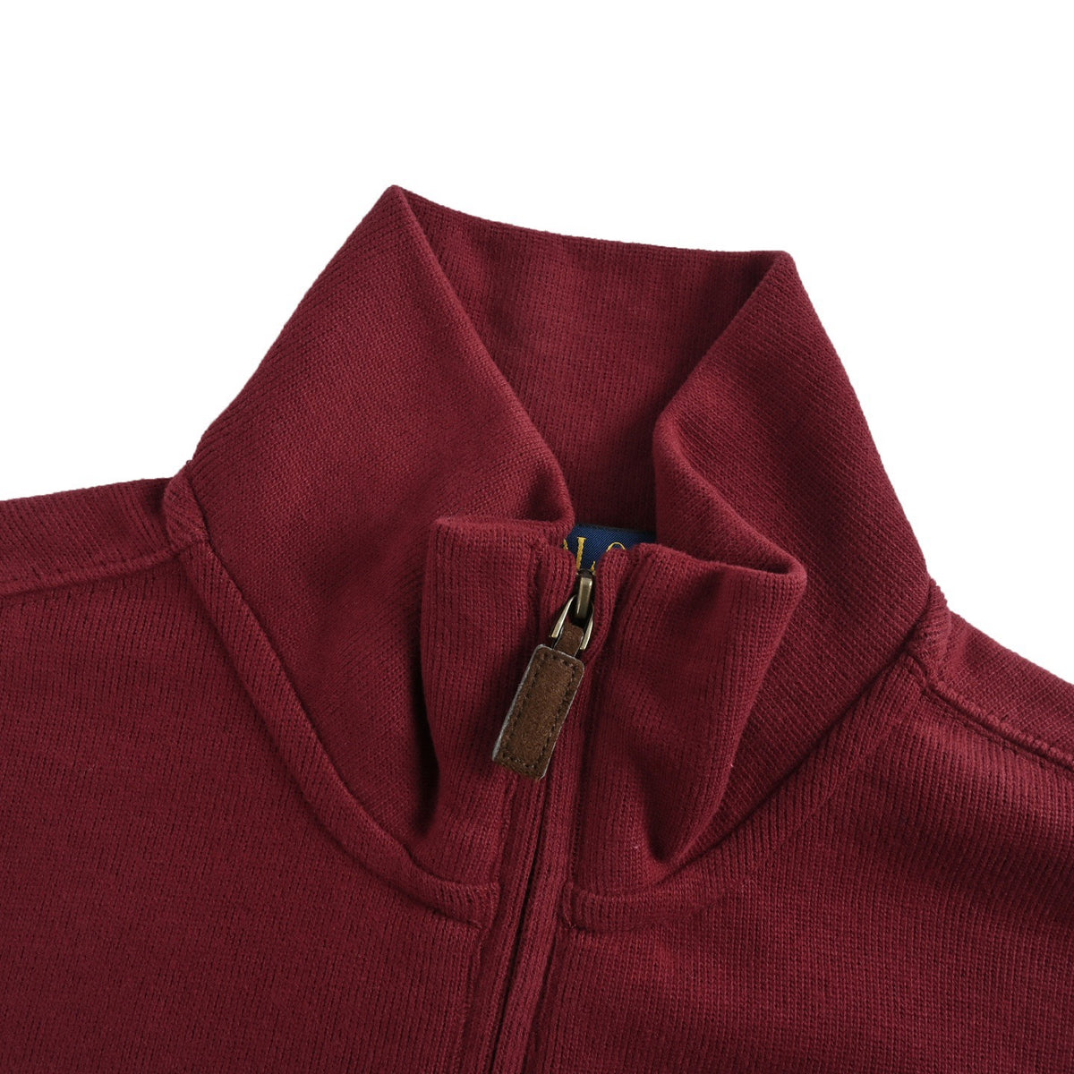Estate-Rib Quarter-Zip Pullover Burgundy