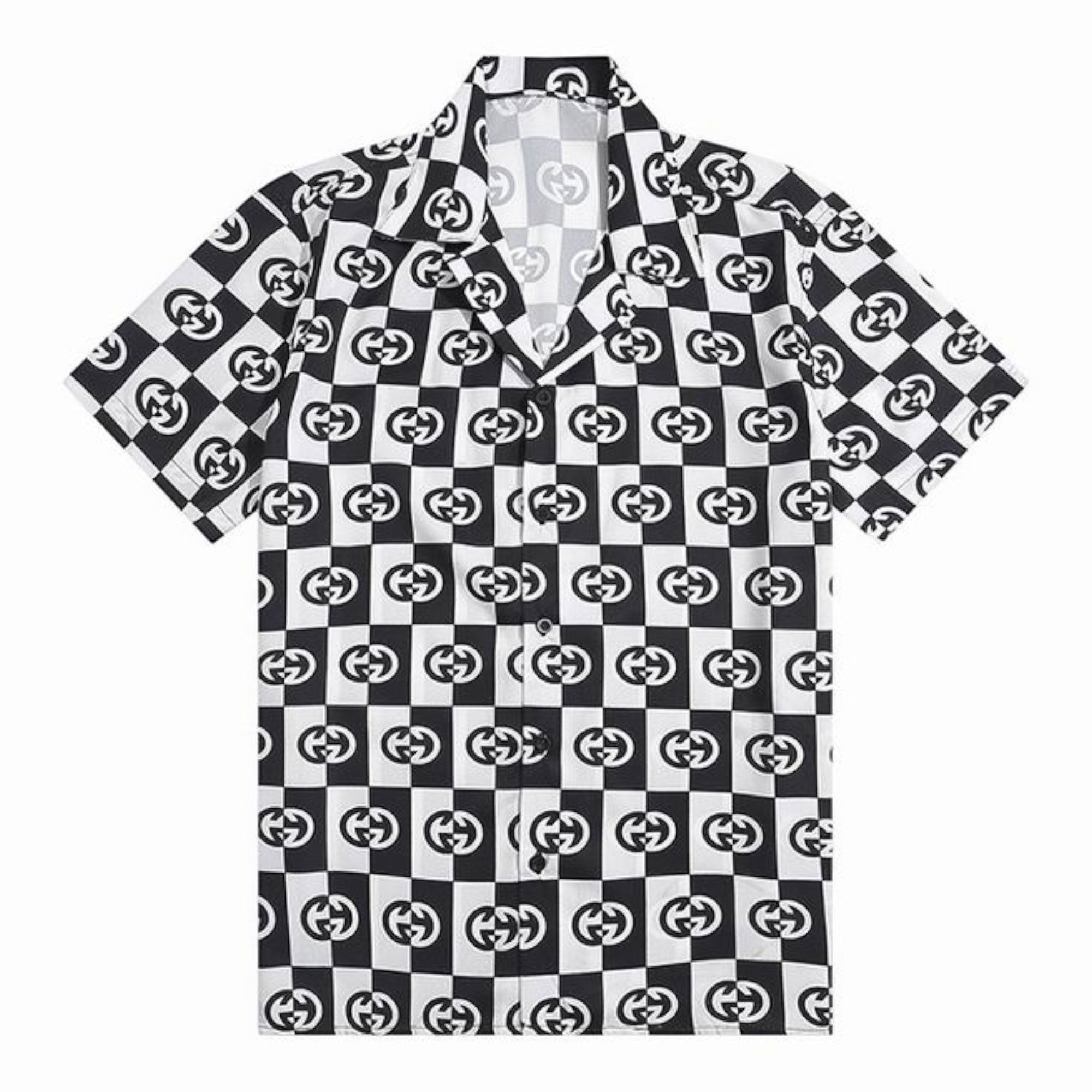 Interlocking G Checkerboard Print