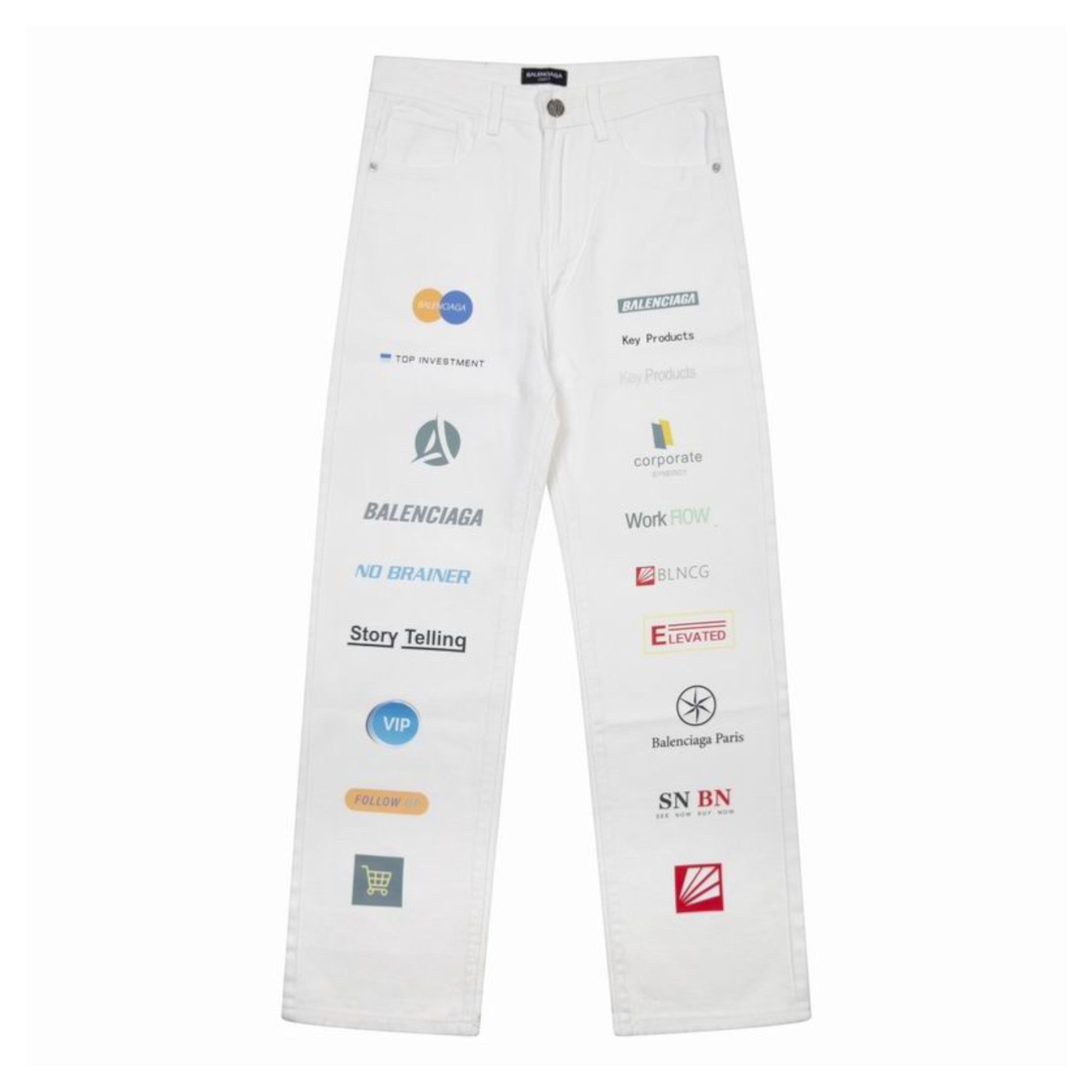 Political Campaign Logo Jeans White