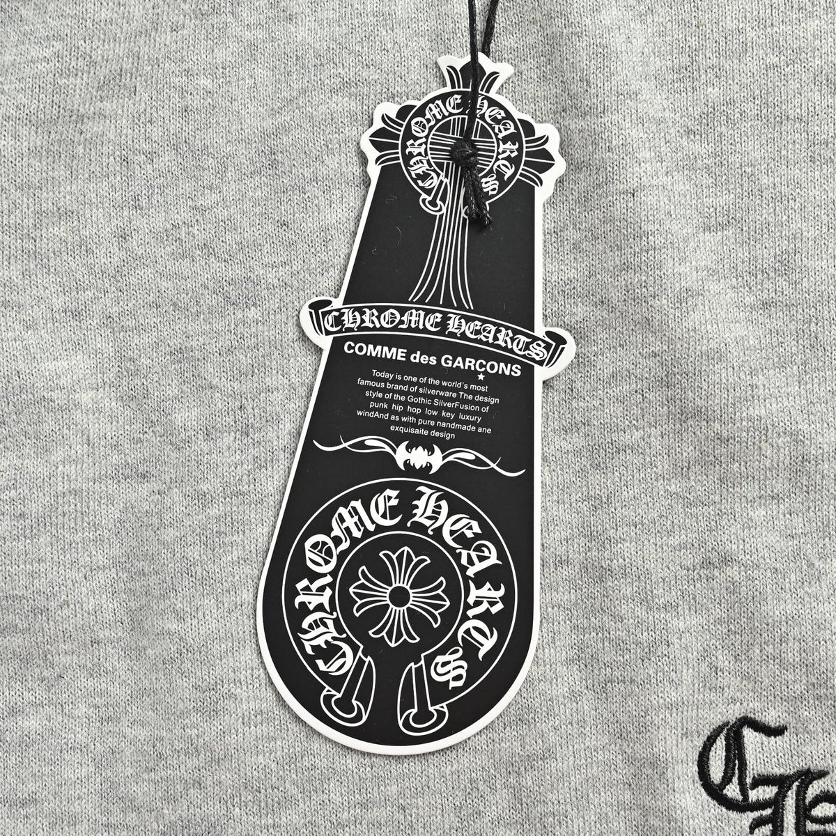 3 Cross Patch Raglan Long Sleeve T-Shirt Grey