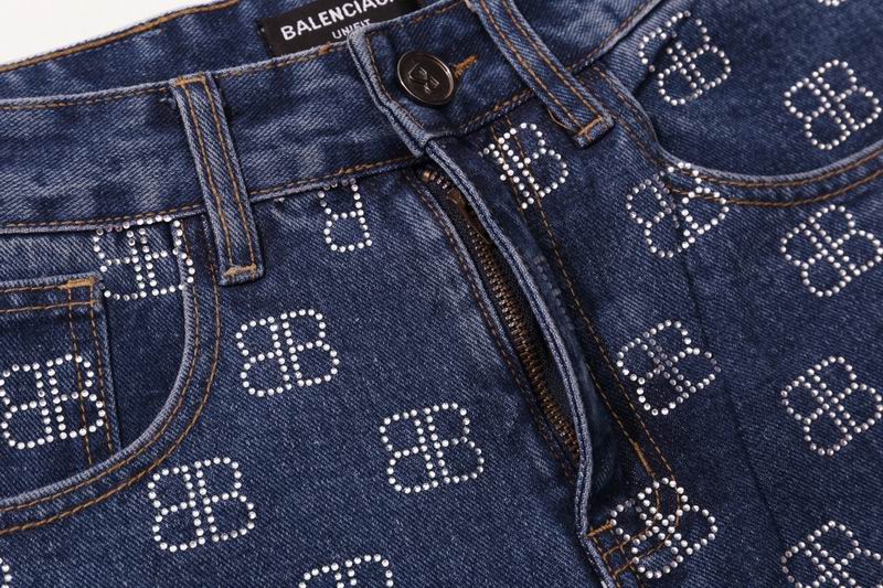 All-Over Logo Denim Pants Blue