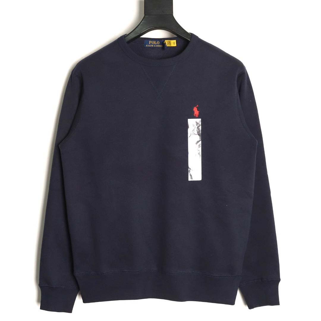 Graphic Crewneck Sweatshirt Navy Blue